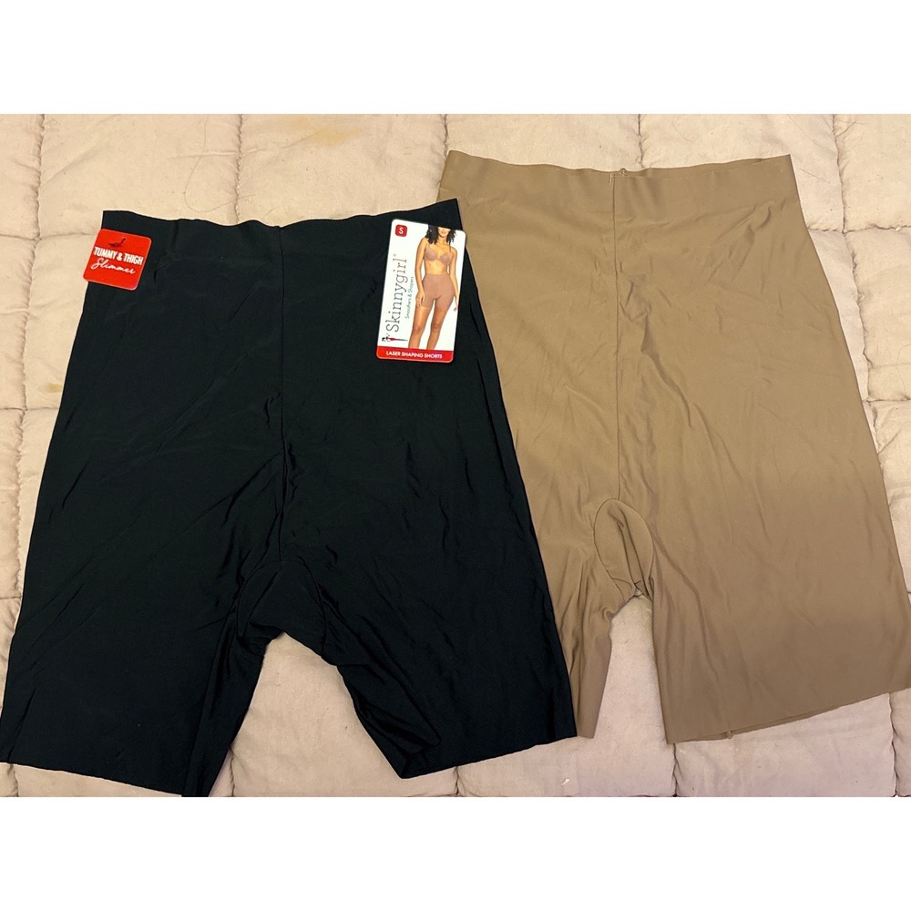 NEW Skinnygirl Laser Shaping Shorts Shapewear Lot of 2 Black & Nude Women's, S